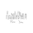 Capture the spirit of New York in a single line. Our iconic logo showcases the city's silhouette, blending elegance and urban charm.