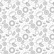 Seamless pattern with citrus fruit in hand drawn graphic style.