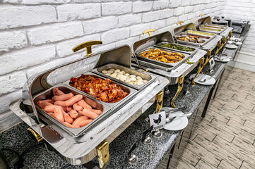 Canvas Print - Breakfast Buffet Concept, Breakfast Time in Luxury Hotel