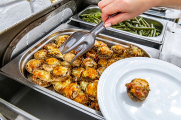 Canvas Print - Breakfast Buffet Concept, Breakfast Time in Luxury Hotel