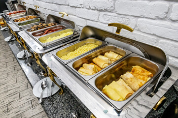 Wall Mural - Breakfast Buffet Concept, Breakfast Time in Luxury Hotel