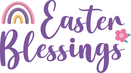Sticker - Easter Blessings, Spring Svg, Easter Egg Vector, Easter Egg Vector
