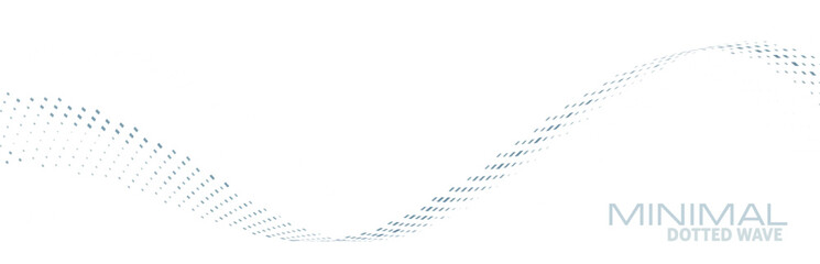 Leinwandbilder - Simple bluish dotted wave by small squares. Minimal graphics