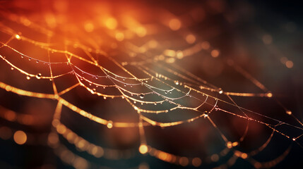 microscope photography of a spider web
