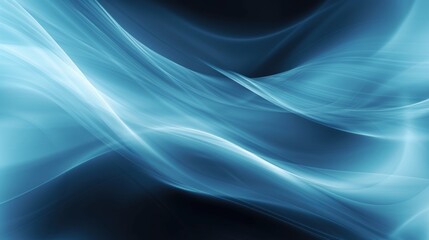 The creative blue smooth abstract wavy background. Generative AI AIG21.