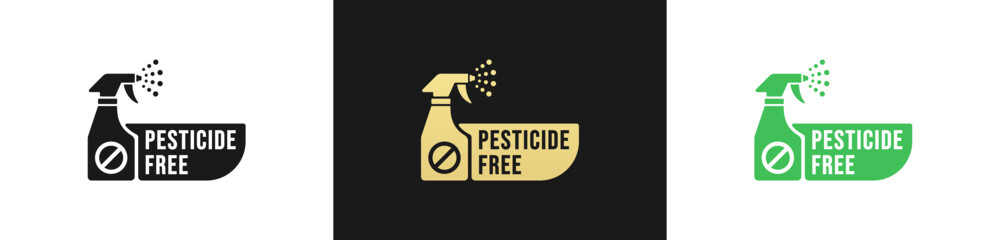 Sticker - Pesticide Free Label or Pesticide Free Sign Vector Isolated in Flat Style. Best Pesticide Free label for product packaging design element. Simple Pesticide Free sign for packaging design element.