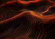 Abstract red 3d topography lines background