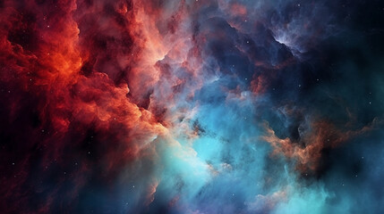 Wall Mural - Generative AI, a nebula or galaxy theme for a space or science-oriented website design