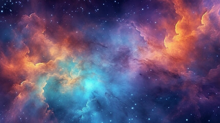Generative AI, a nebula or galaxy theme for a space or science-oriented website design