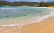 Waves Washing on Moloa'a Beach From Moloa'a Bay Kauai, Hawaii, USA