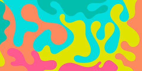 Wall Mural - abstract vector colorful organic summer background