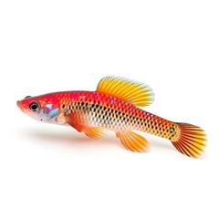 Wall Mural - Killifish isolated on white background, generate ai