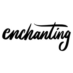 Wall Mural - Enchanting Lettering. Word Ideas Lettering Stickers