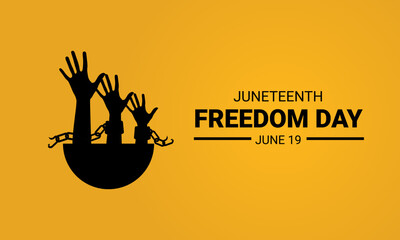 Wall Mural - Happy Juneteenth june 19 freedom day background Vector illustration