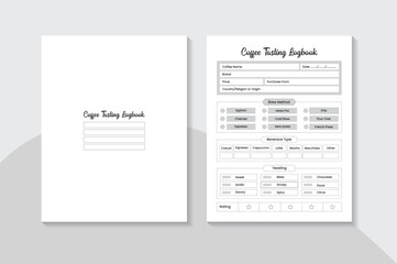  Coffee Tasting - KDP Interior Logbook: Journal for Coffee Tasting, coffee rating  