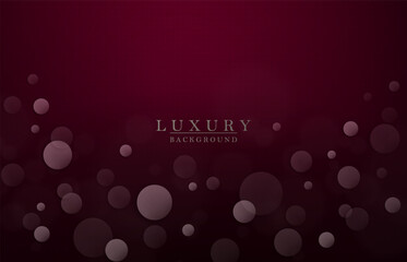 Wall Mural - The circles are randomly drawn on a burgundy background