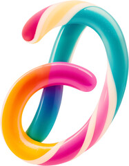Fototapete - Colorful letter made in shape of a sweet candy. Created using generative AI technology.