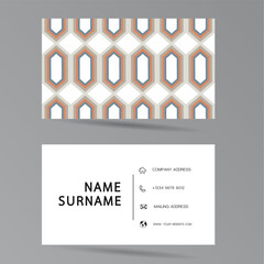 Wall Mural - Business card design. With abstract pattern. Vector element vintage style. illustration EPS10.