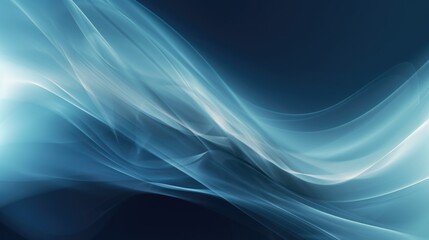 The creative blue smooth abstract wavy background. Generative AI AIG21.