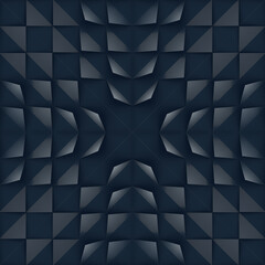Poster - Digital illustration of a simple geometric pattern on a dark background. 3d rendering