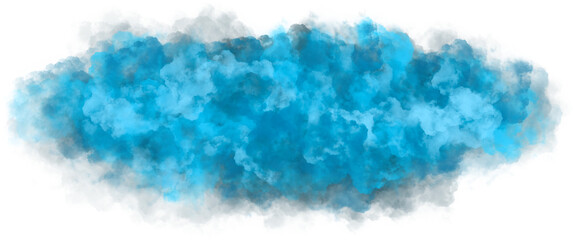 Sticker - Realistic blue fog. Atmospheric fog and blue smoke effect