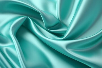 Green blue satin textile. Generate Ai