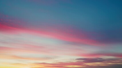 Wall Mural - real time background overlay footage video dramatic sunset sky clouds for sky replacement. 4k prores