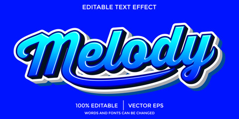 Poster - Melody 3D editable text effect template