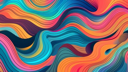 Sticker - psychedelic abstract pattern, background. ai generative.