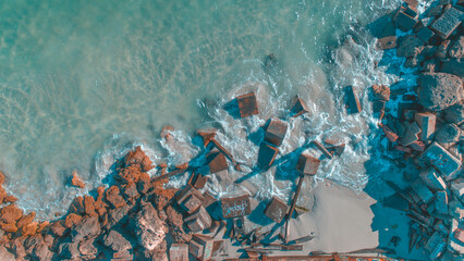 Wall Mural - Rocky shoreline beach in Western Australia.