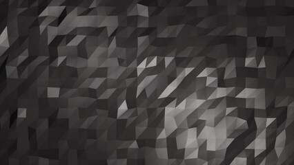 Poster - Abstract gray looped seamless low poly triangular mesh background, 4k video, 60 fps