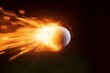 Golf ball fire flame. Generate Ai