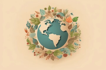 Poster - Happy earth day. Generate Ai
