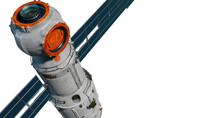 Wall Mural - illustration with an artificial earth satellite on the theme of space industry technology