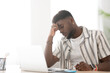 © Egoitz - Frustrated black man in front of laptop