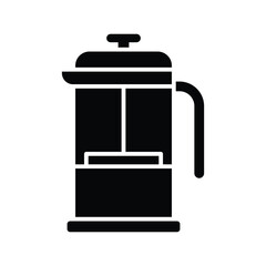 Wall Mural - french press icon vector design template in white background