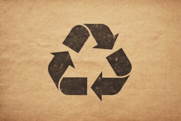 Poster - Doodle recycle symbol. Generate Ai