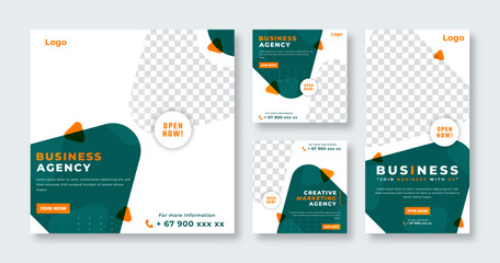 Business Marketing Agency Social Media Post for Online Marketing Promotion Banner, Story and Web Internet Ads Flyer