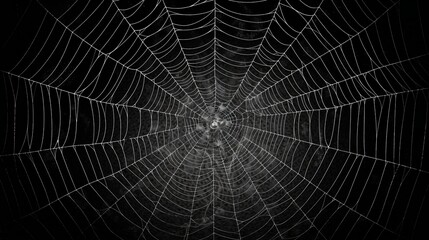 Wall Mural - spider web with dew drops