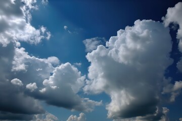 Wall Mural - Clouds in the sky with the sun shining on them. Generative AI
