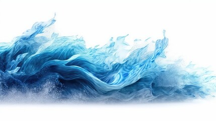 Aufkleber - Cold air effect, winter wind swirls and wave. Generative AI