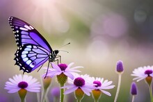 Butterfly With Flowers