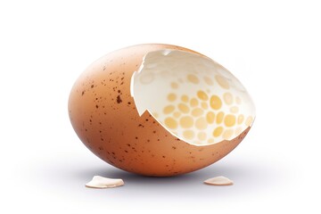 Poster - chicken egg isolated on white background. Generated by AI
