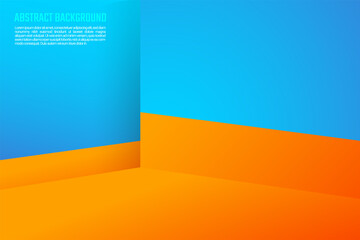 Wall Mural - Abstract background and geometrical gradient. Abstract decoration, art collection, minimalist design with dynamic colorful overlay. Vector Illustrator