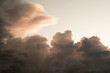 Beautiful dramatic clouds,  Beige