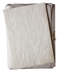 Canvas Print - old folder with stack of papers