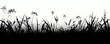 © ShadowHero - Grass Silhouette Vector Illustration for Vibrant Design and Effective Marketing. Generative AI
