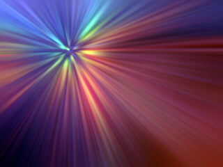 Poster - Abstract of Multicoloured Light Rays