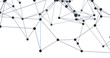 © vegefox.com - technology with polygonal shapes on dark blue background.