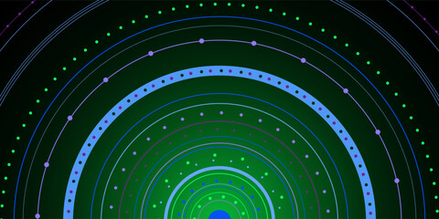 Aufkleber - abstract tech design. expanding circles from from center. ideal design for social media, poster, cov